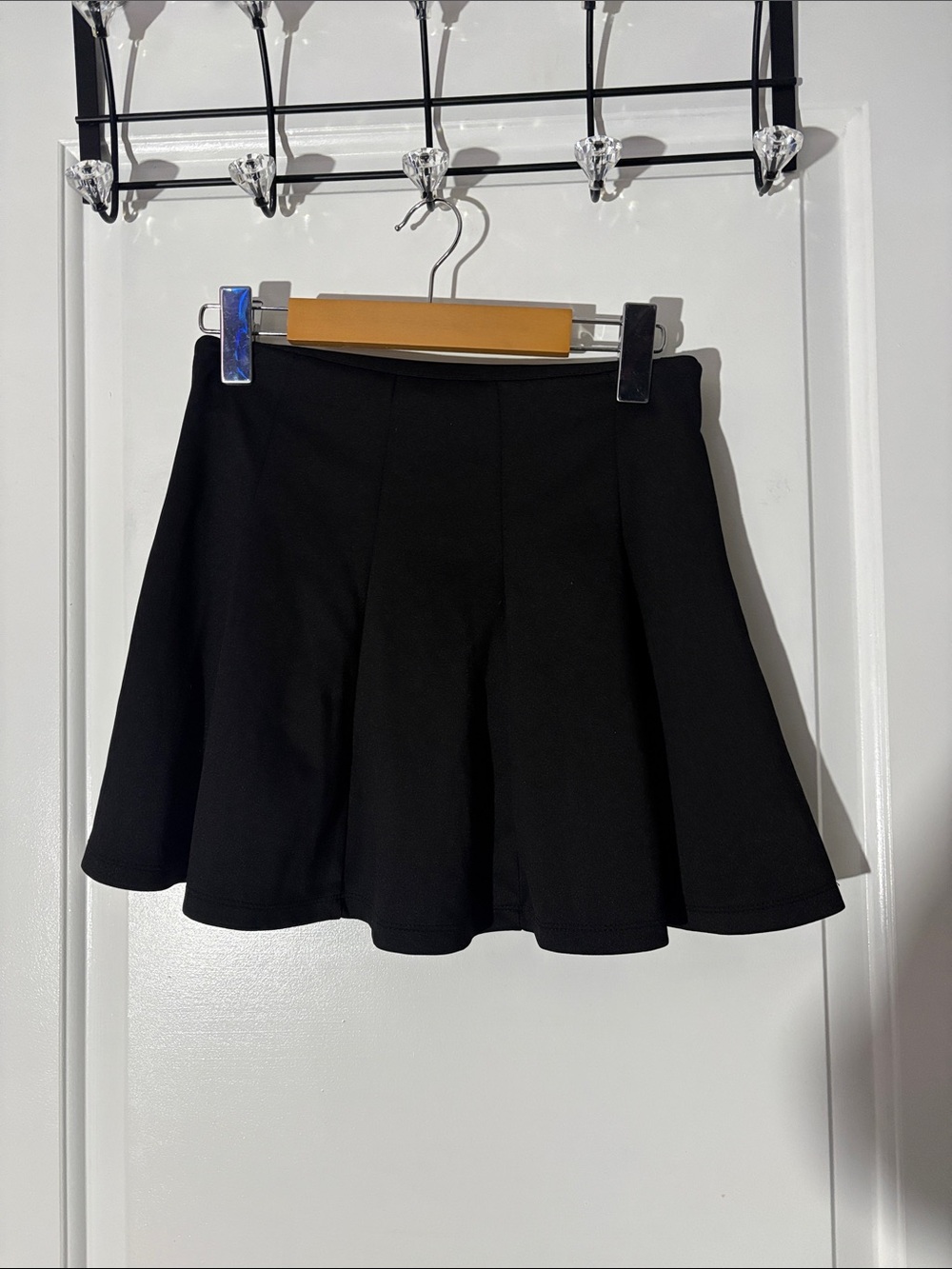 Ambiance Black Circle Skater Mini Skirt
